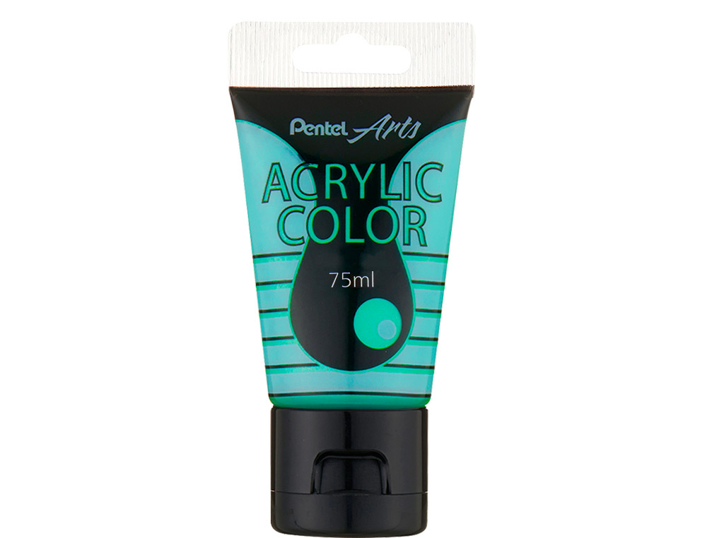 TINTA ACRILICA PENTEL EM TUBO DE 75 ML COR ESPECIAL VERDE METALICO