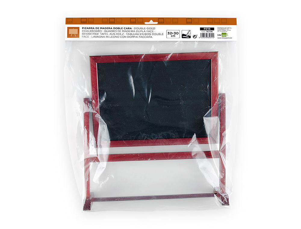 QUADRO PRETO LIDERPAPEL PARA HOTELARIA DUPLA FACE VOLTAVEL COM SUPERFICIE PARA MARCADORES TIPO GIZ 32X30 CM