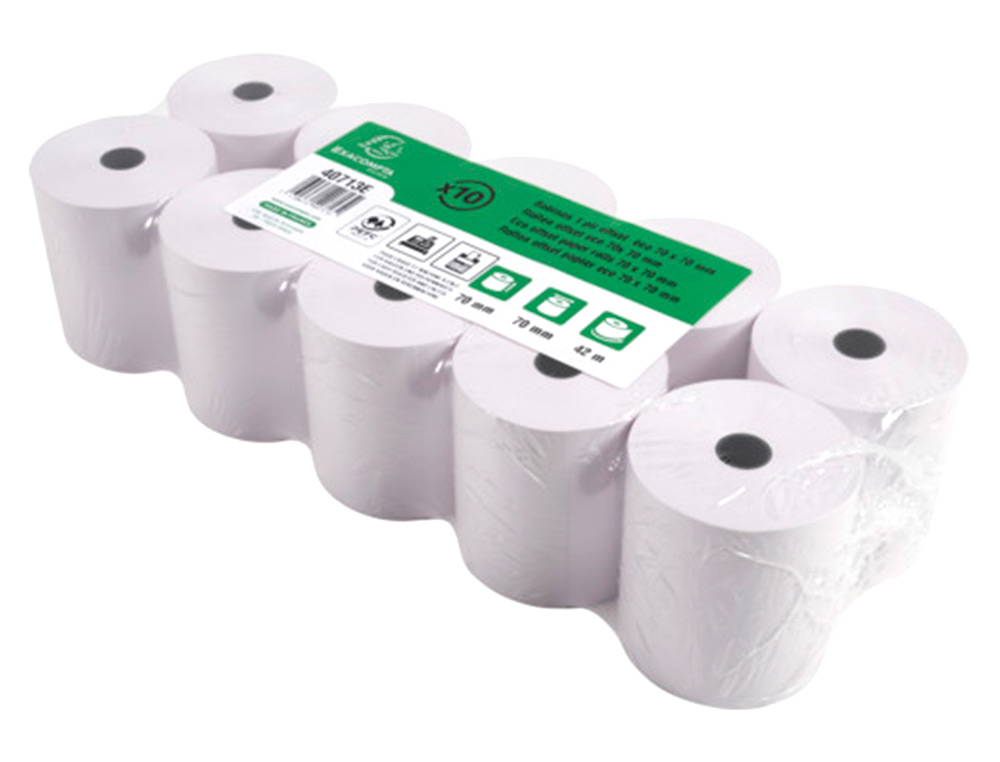 ROLO CALCULADORA EXACOMPTA ELECTRO OFFSET 70 MM X 70 MM 60 G/M2