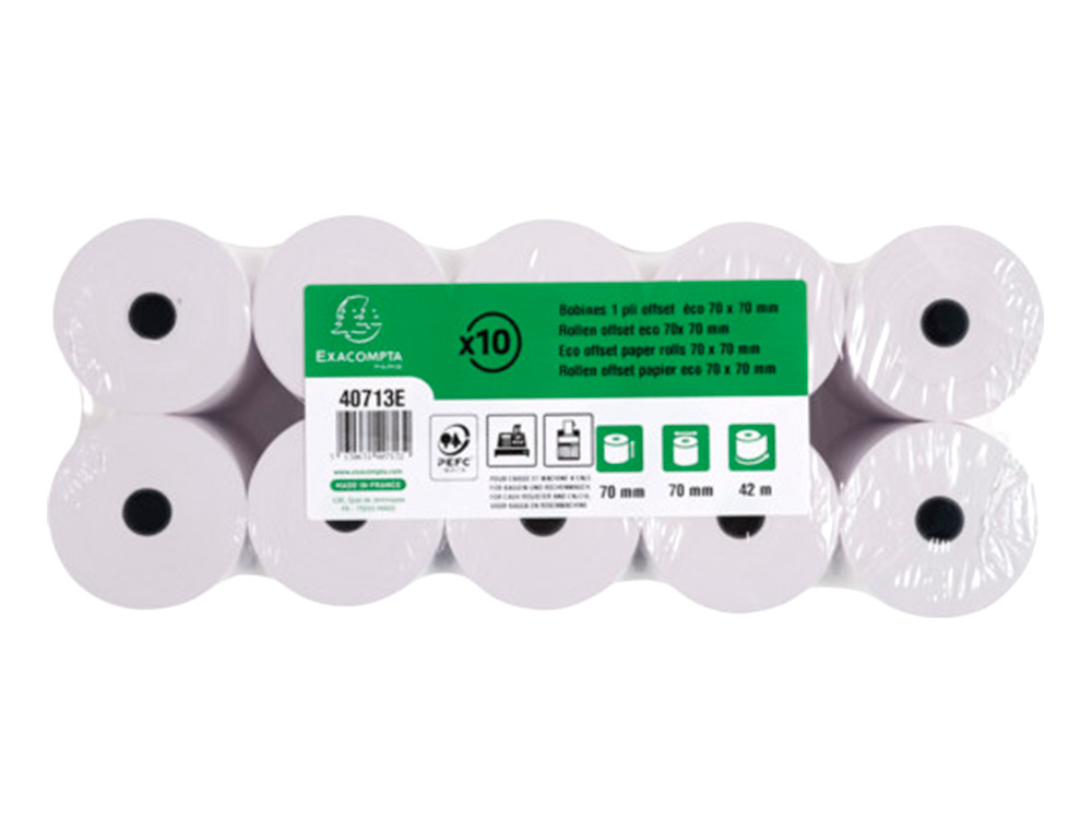 ROLO CALCULADORA EXACOMPTA ELECTRO OFFSET 70 MM X 70 MM 60 G/M2