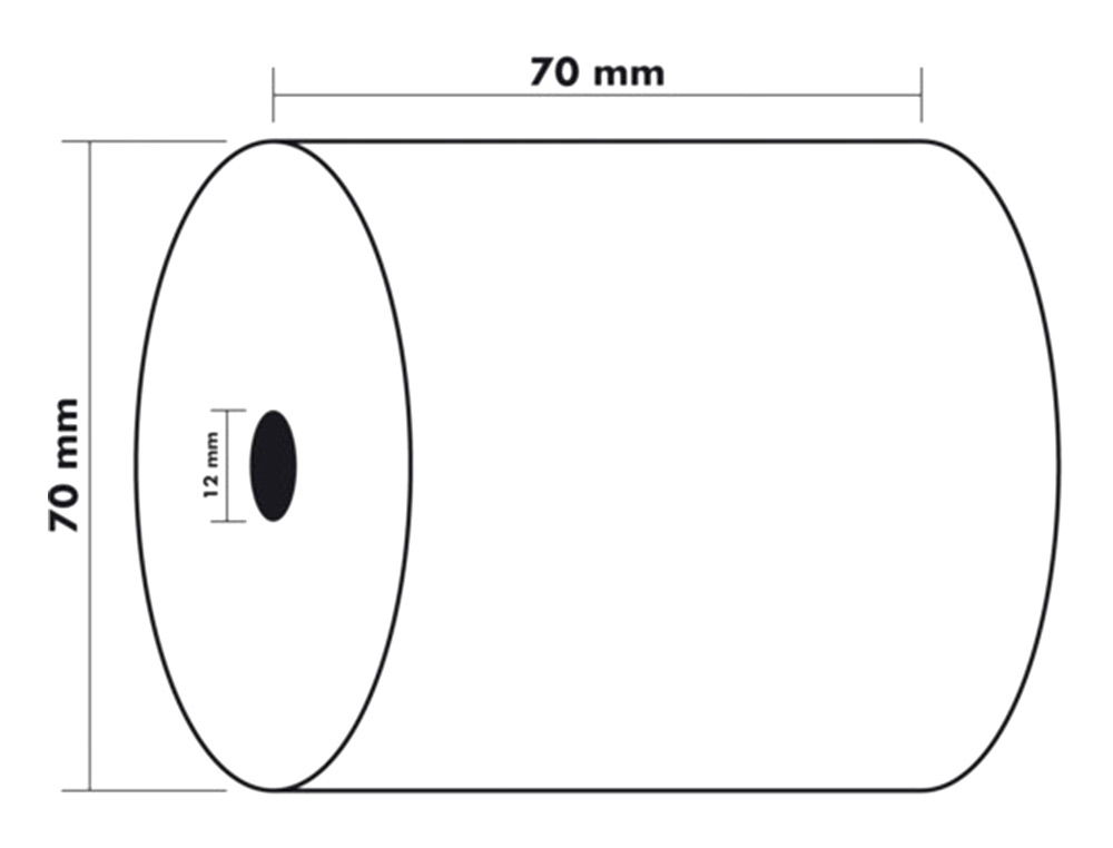 ROLO CALCULADORA EXACOMPTA ELECTRO OFFSET 70 MM X 70 MM 60 G/M2