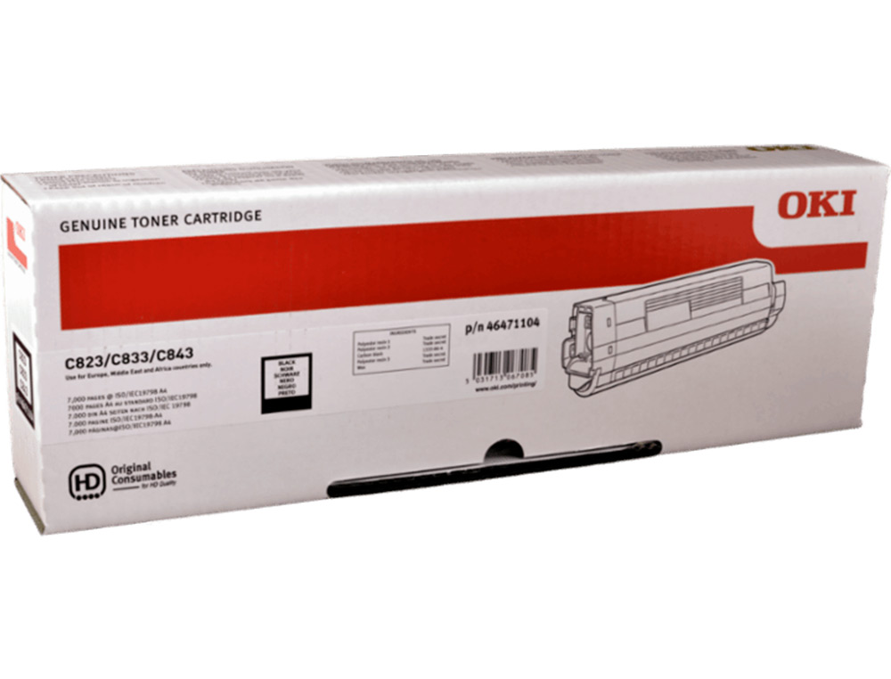TONER OKI LASER 46471104 PRETO 7000 PAGINAS