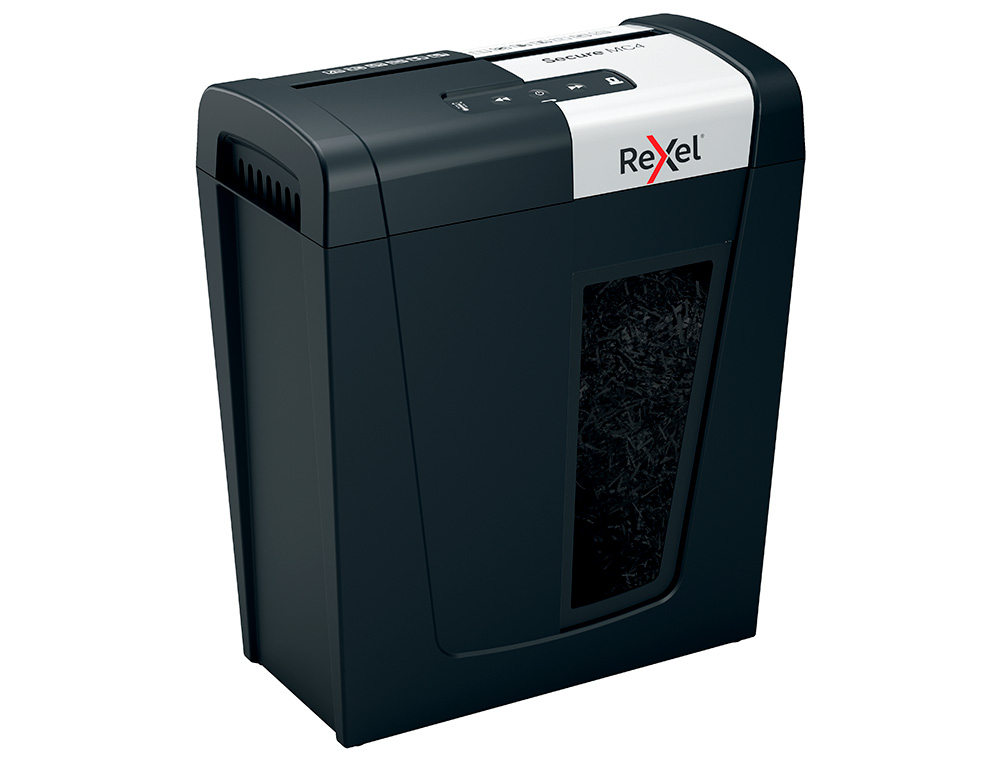 DESTRUIDORA DE DOCUMENTOS REXEL SECURE MC4 CAPACIDADE 4 FOLHAS MICRO CORTE DESTROI AGRAFES E CLIPS