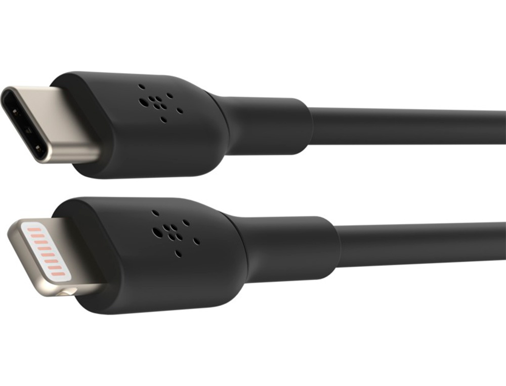 CABO BELKIN CAA003BT1MBK USB-C A LIGHTNING BOOST CHARGE COMPRIMENTO 1 M COR PRETO