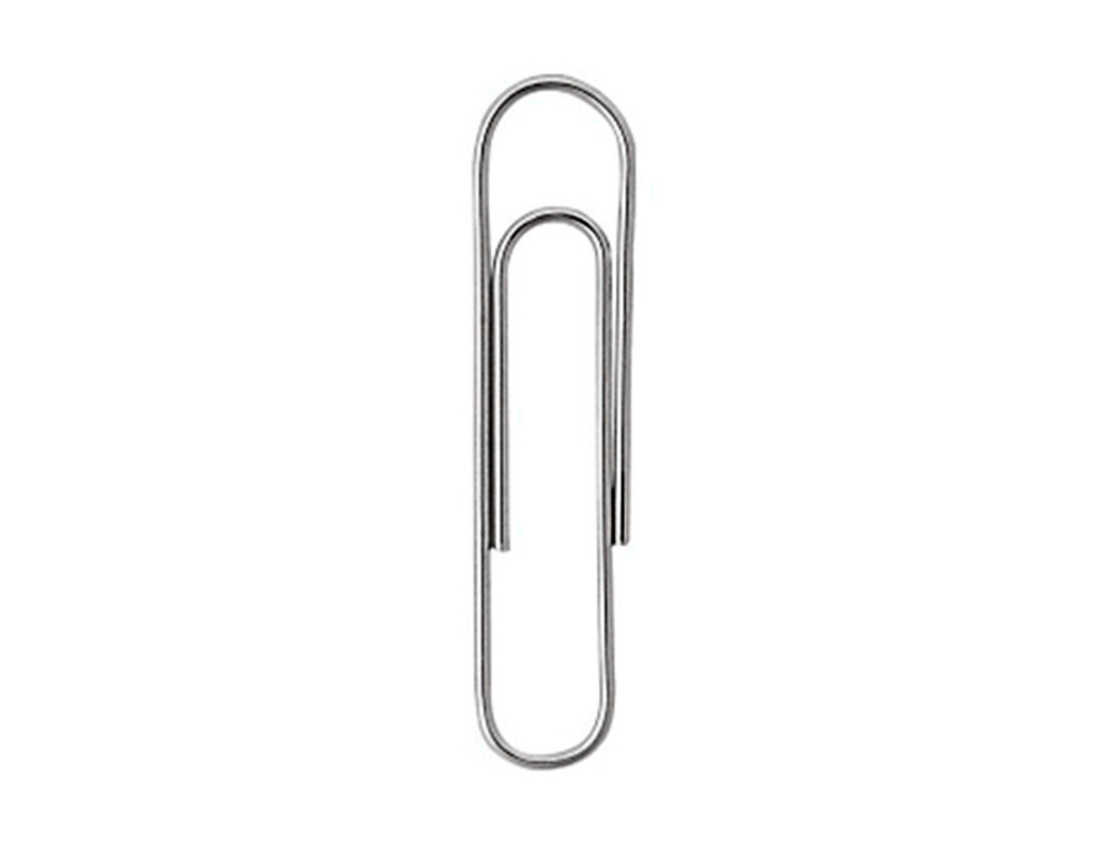 CLIPS ZINCO Q-CONNECT Nº 4 LABIADOS 50 MM CAIXA DE 100 UNIDADES