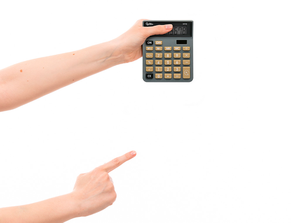 CALCULADORA LIDERPAPEL DE SECRETARIA XF18 8 DIGITOS SOLAR E PILHAS COR CINZA 127X105X24 MM