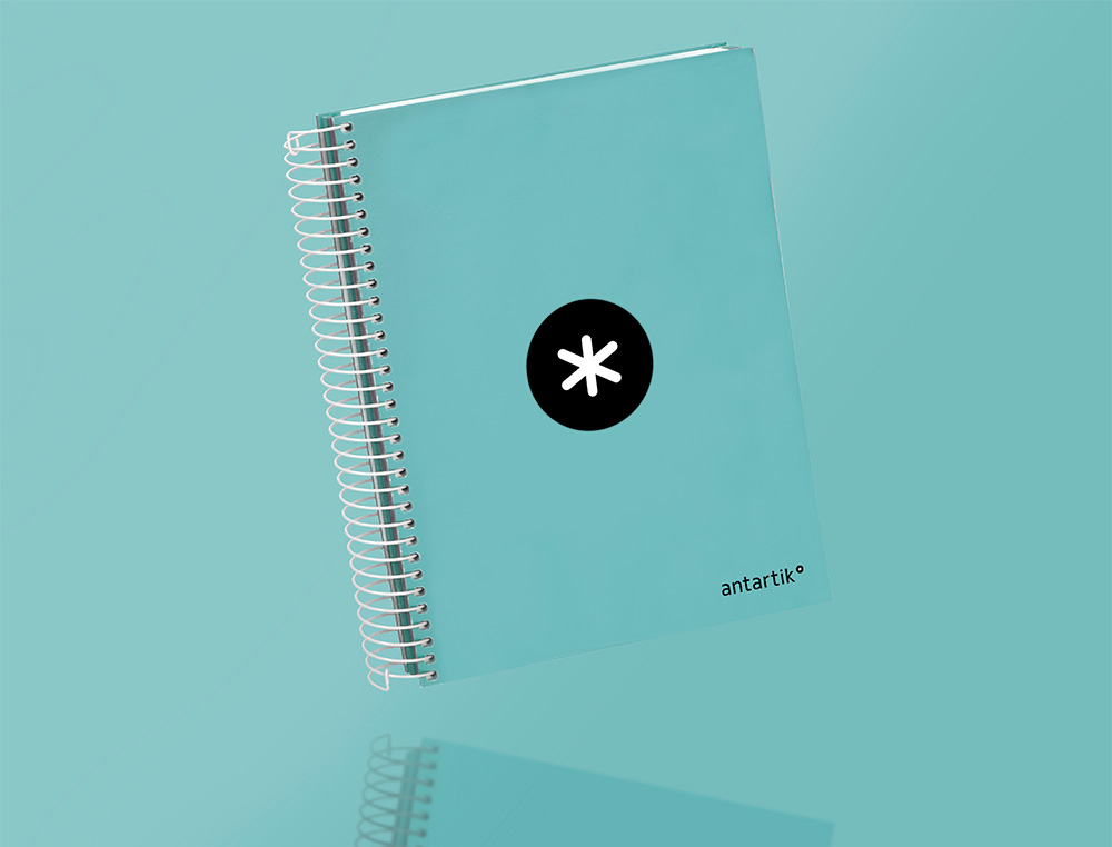 CADERNO ESPIRAL DIN A5 ANTARTIK CAPA FORRADA 120 F 100 GR LISO 5 MM 5 BANDAS COR MENTA