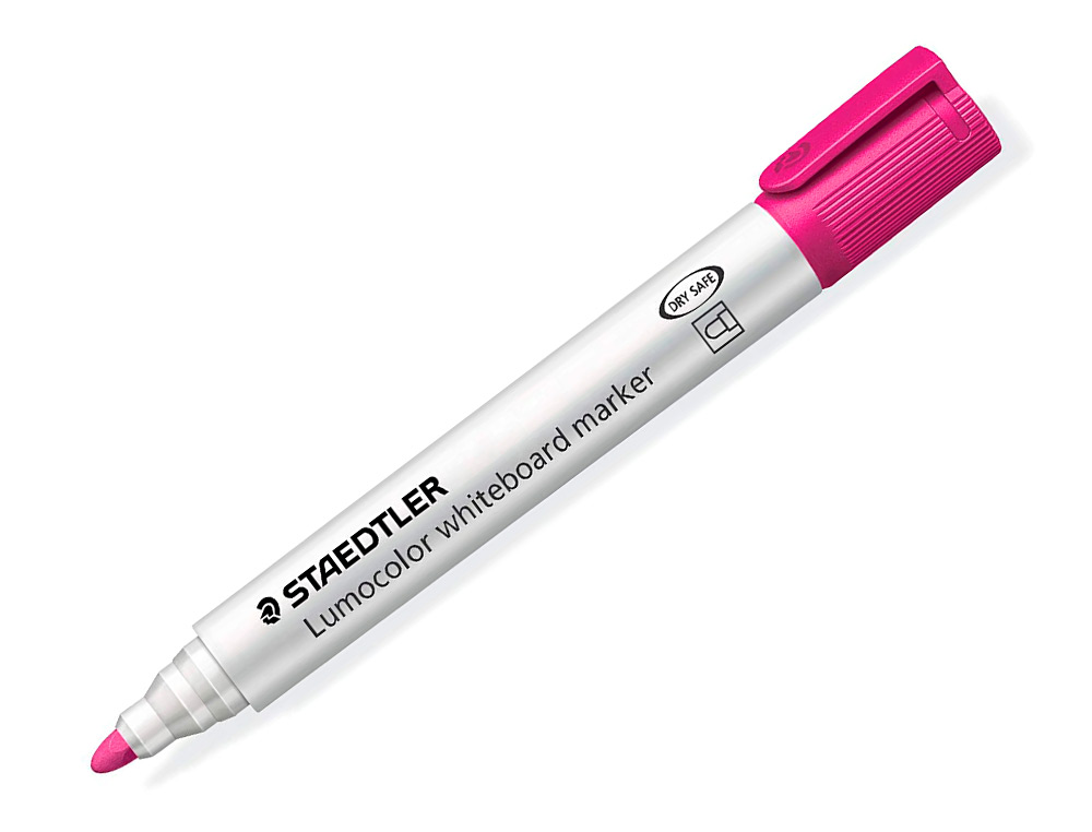 MARCADOR STAEDTLER LUMOCOLOR 351 PARA QUADRO BRANCO PONTA REDONDA 2 MM COR ROSA