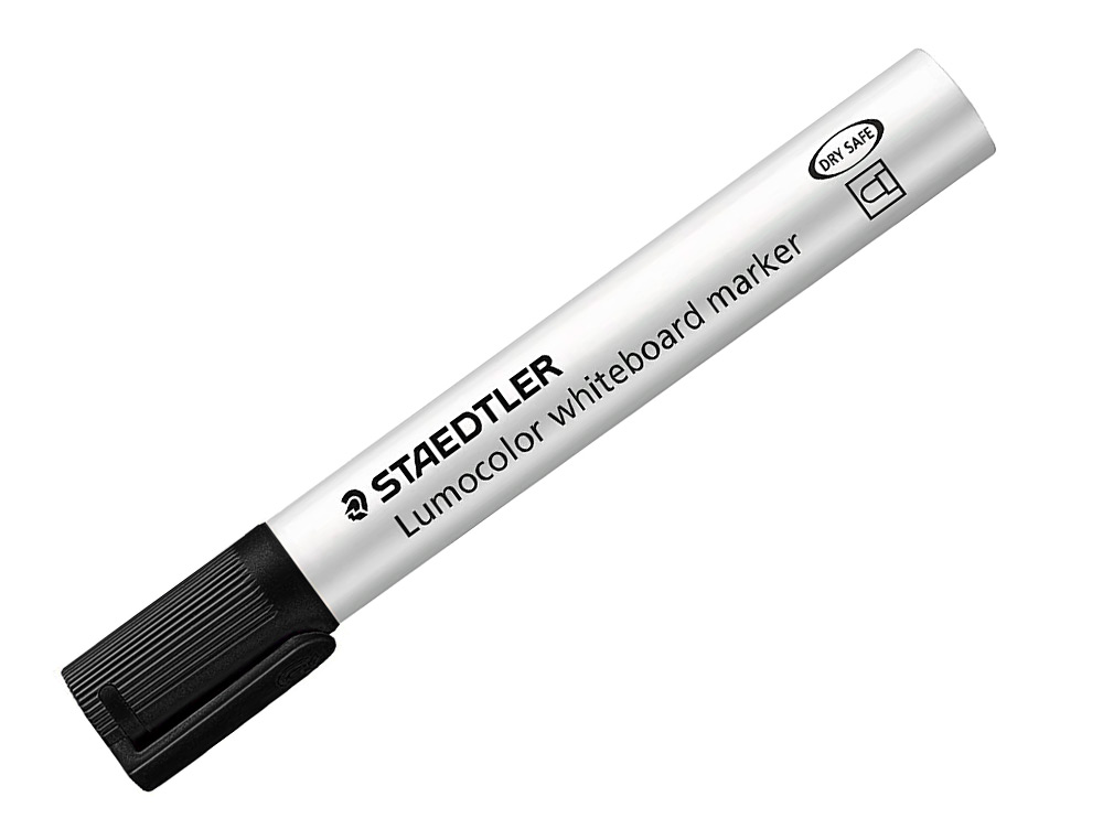 MARCADOR STAEDTLER LUMOCOLOR 351 PARA QUADRO BRANCO PONTA REDONDA 2 MM COR PRETO