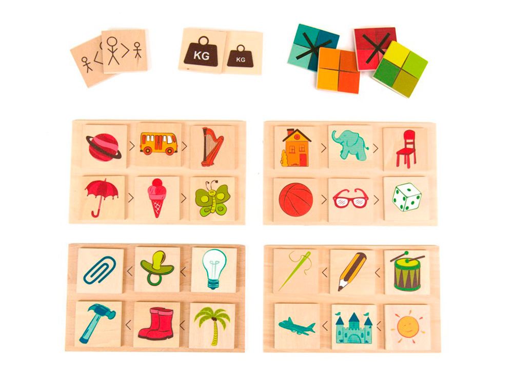 JOGO DIDATICO ANDREUTOYS ATRIBUTOS GRANDES E PEQUENOS