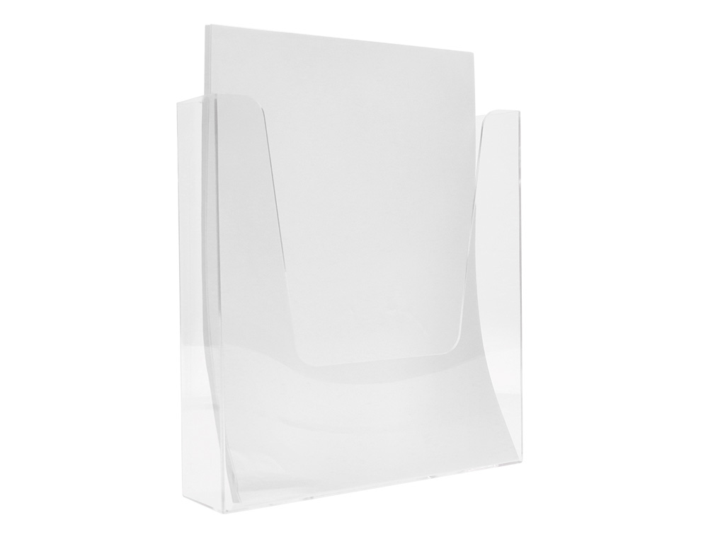 EXPOSITOR DE PAREDE ARCHIVO 2000 METACRILATO UM COMPARTIMENT0 DIN A5 TRANSPARENTE 170X41X177 MM