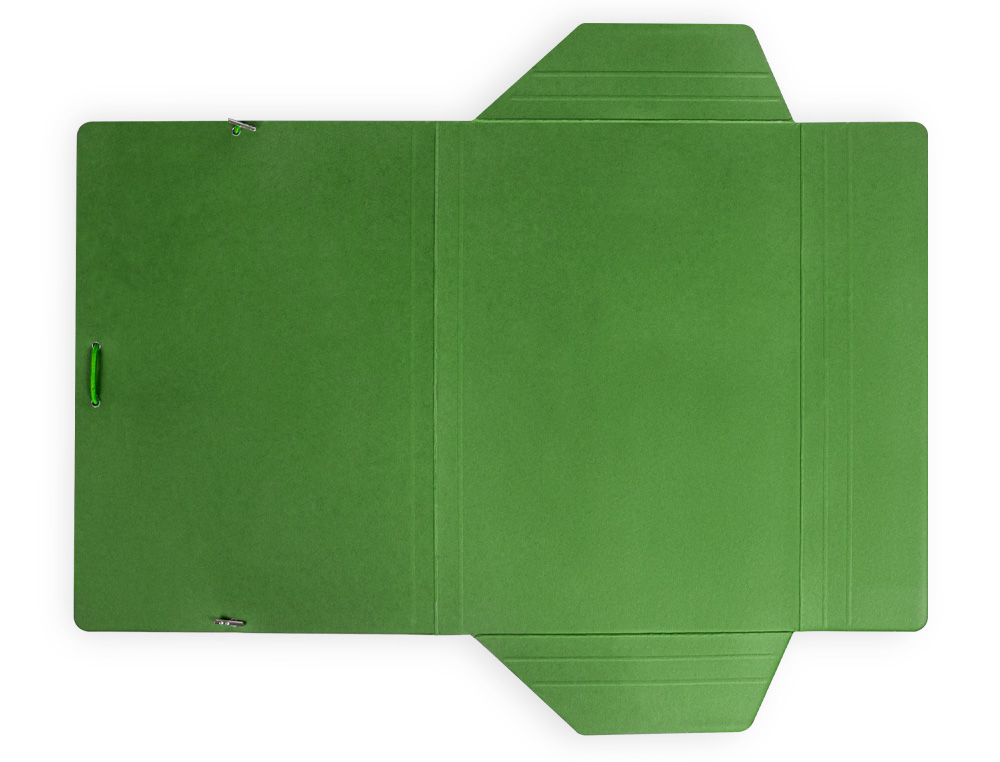 PASTA LIDERPAPEL DE ELASTICOS FOLIO 3 ABAS CARTAO PLASTIFICADO COR VERDE