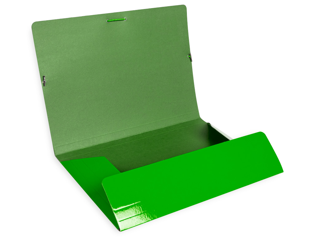 PASTA LIDERPAPEL DE ELASTICOS FOLIO 3 ABAS CARTAO PLASTIFICADO COR VERDE