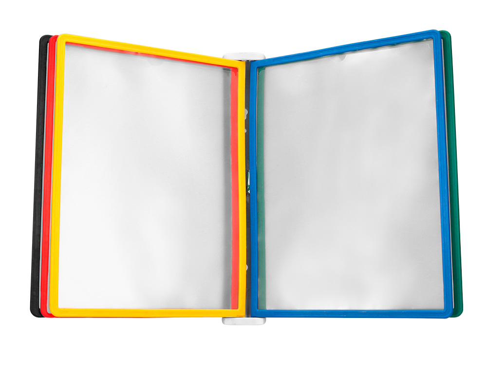 PORTA CATALOGO DE PAREDE PLASTICO LIDERPAPEL COM 10 BOLSAS DIN A4 CORES SORTIDAS