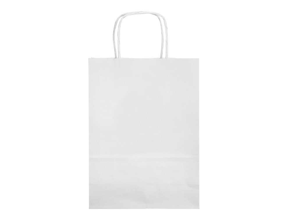 SACO DE PAPEL Q-CONNECT CELULOSE BRANCO S COM ASA TORCIDA 240X320X10 MM