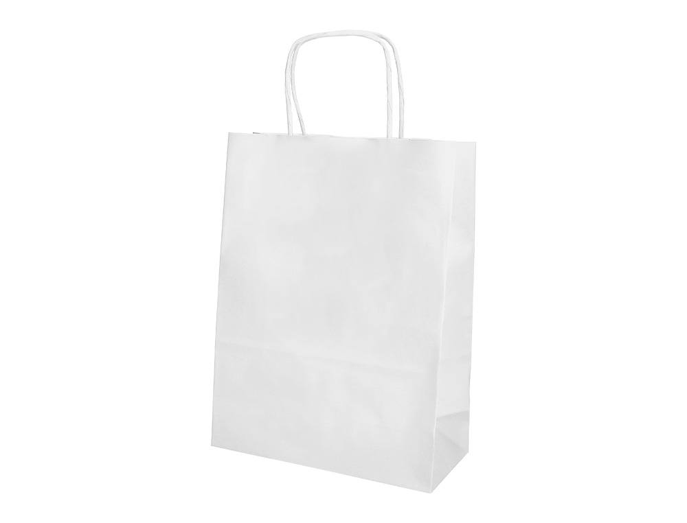 SACO DE PAPEL Q-CONNECT CELULOSE BRANCO S COM ASA TORCIDA 240X320X10 MM