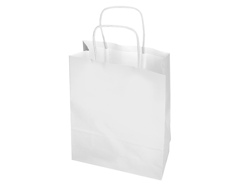 SACO DE PAPEL Q-CONNECT CELULOSE BRANCO S COM ASA TORCIDA 240X320X10 MM