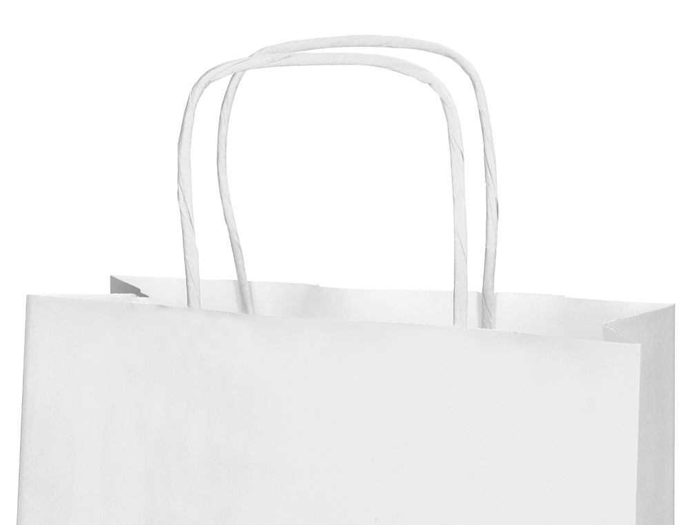SACO DE PAPEL Q-CONNECT CELULOSE BRANCO S COM ASA TORCIDA 240X320X10 MM