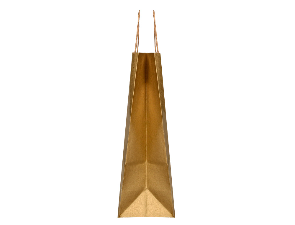 SACO DE PAPEL Q-CONNECT KRAFT OURO L COM ASA TORCIDA 320X400X140 MM