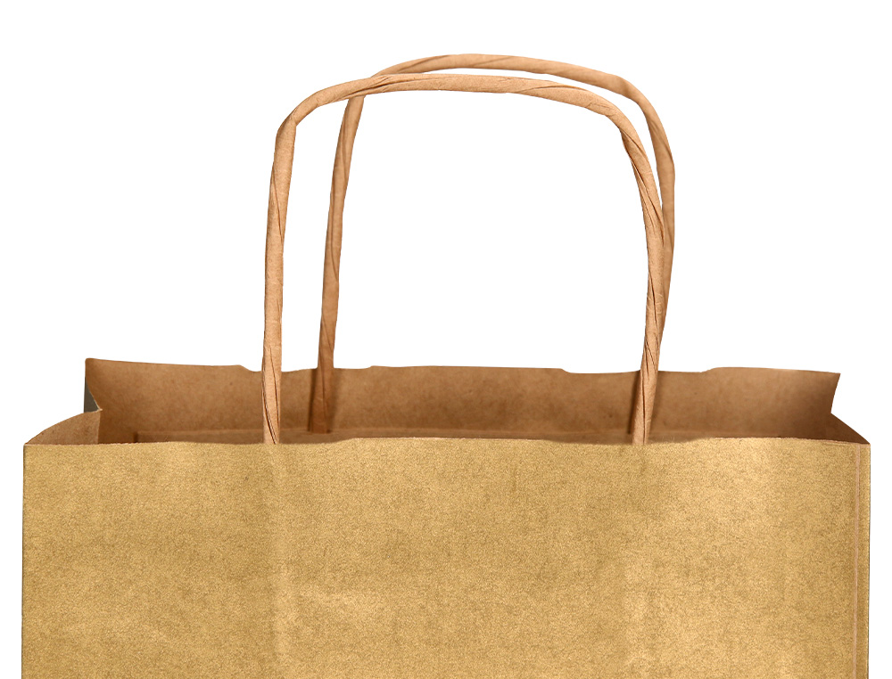 SACO DE PAPEL Q-CONNECT KRAFT OURO L COM ASA TORCIDA 320X400X140 MM