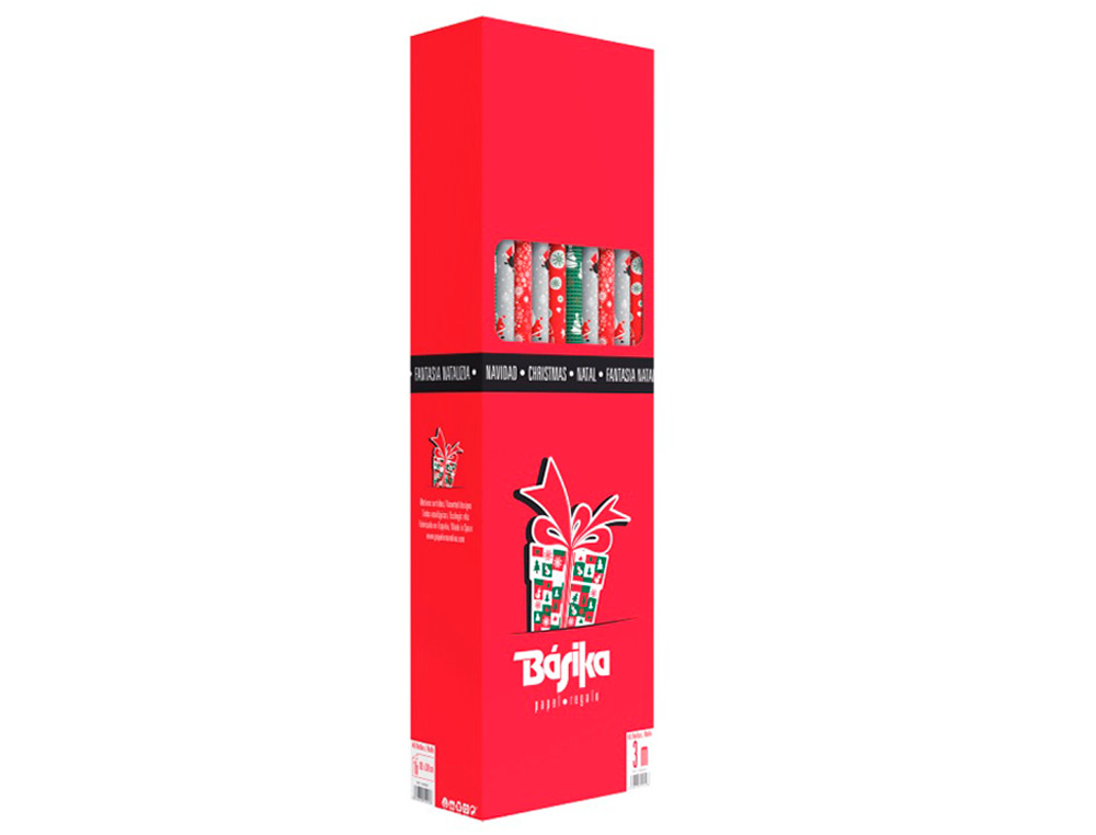 PAPEL FANTASIA BASIKA NATAL ROLO LARGURA 1 MT COMPRIMENTO 3 M MODELOS SORTIDOS GRAMAGEM 50 GR