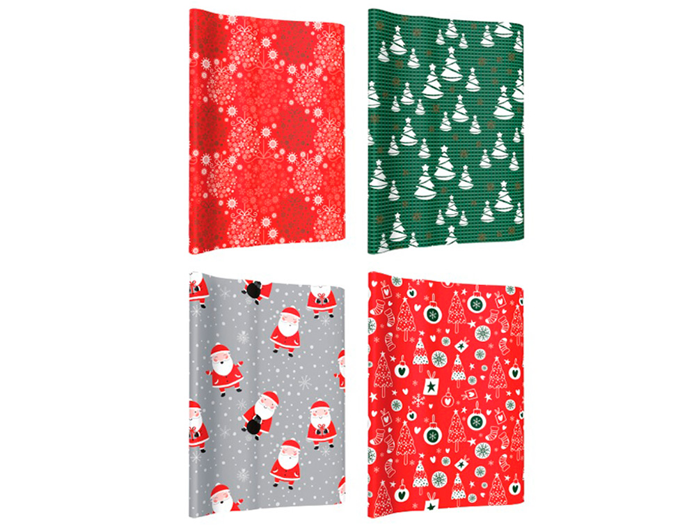 PAPEL FANTASIA BASIKA NATAL ROLO LARGURA 1 MT COMPRIMENTO 3 M MODELOS SORTIDOS GRAMAGEM 50 GR