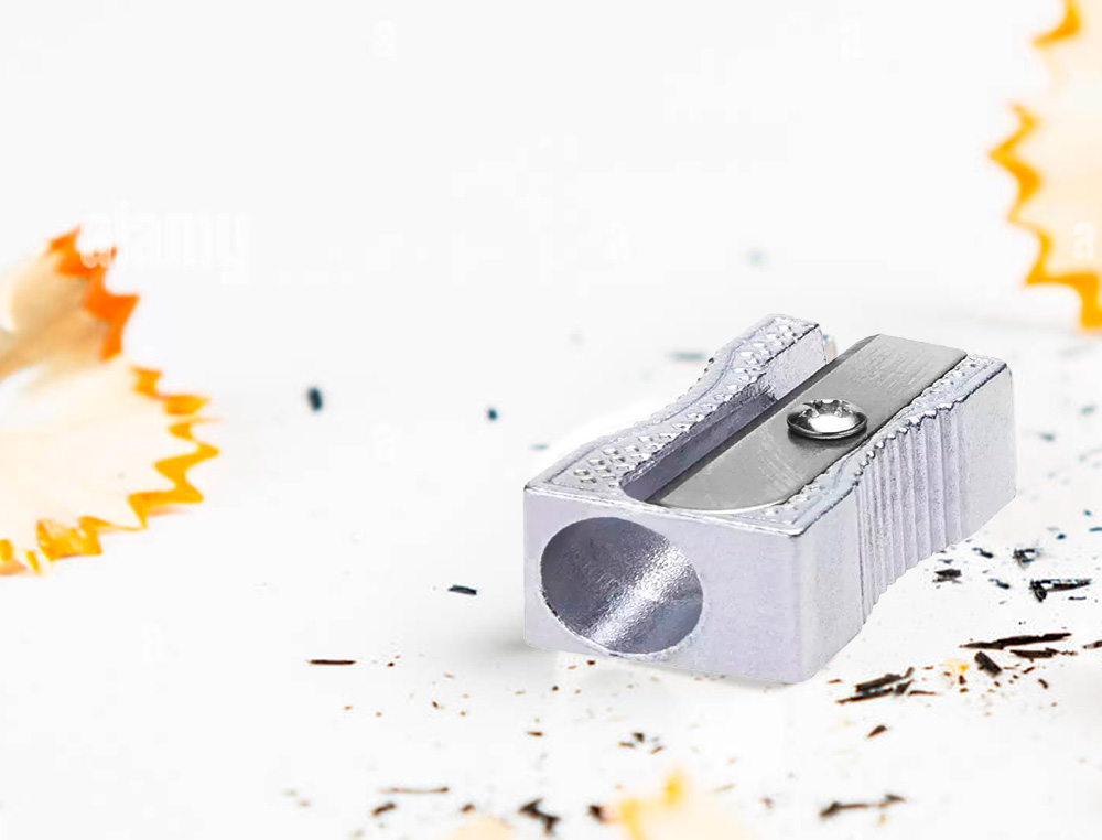 APARA LAPIS Q-CONNECT METALICO 1 USO RETANGULAR