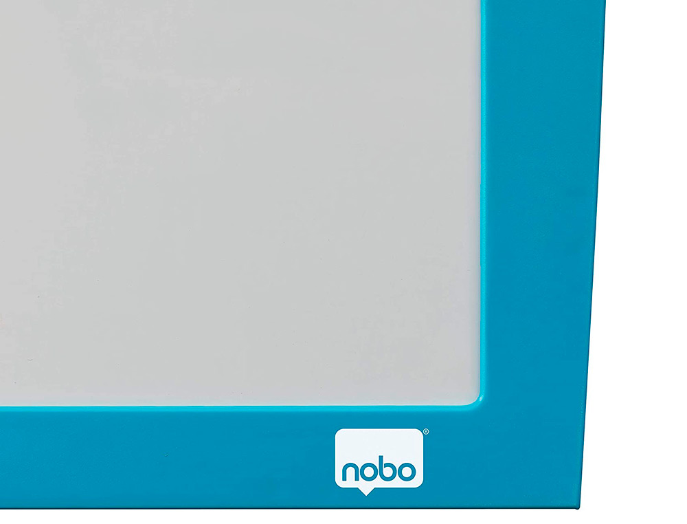 QUADRO BRANCO NOBO MAGNETICO MOLDURA AZUL 43X58,5 CM