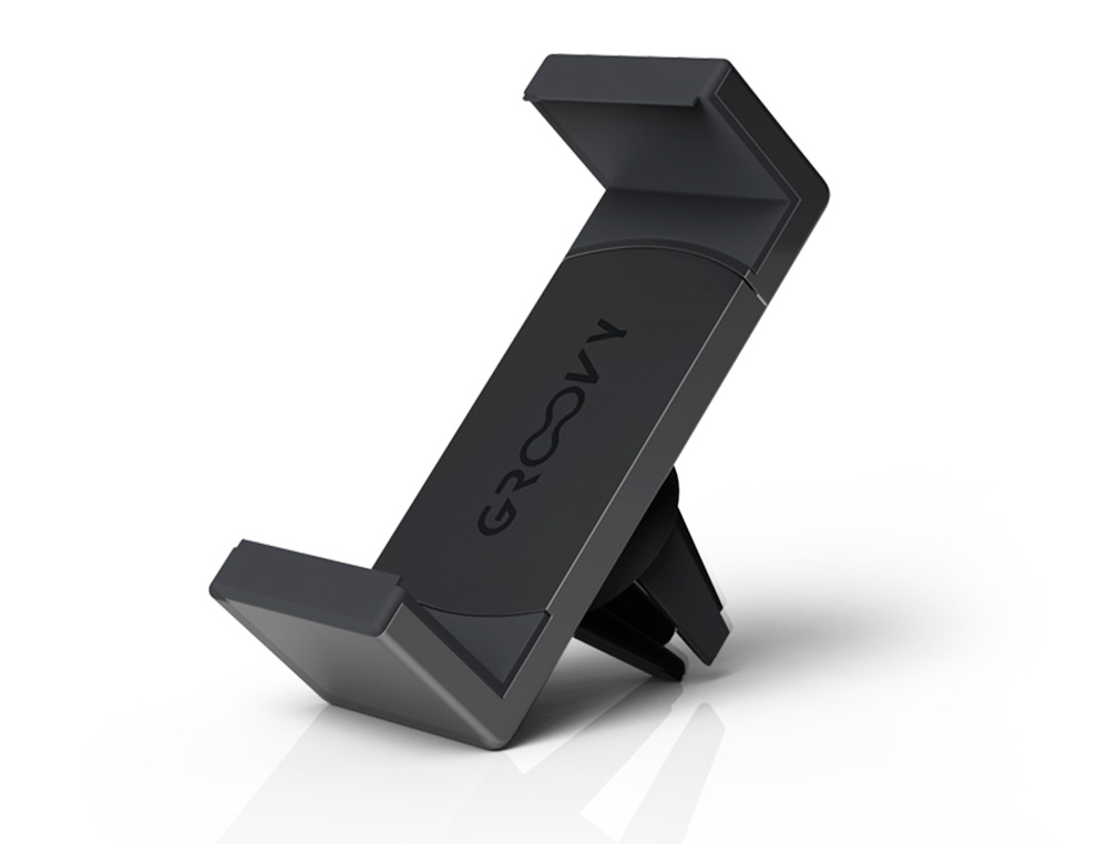 SUPORTE MOVEL PARA CARRO GROOVY ROTACAO 360º COR CINZA ESCURO