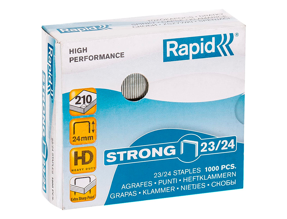 AGRAFES RAPID N 23/24 STRONG GALVANIZADOS CAIXA DE 1000 UNIDADES