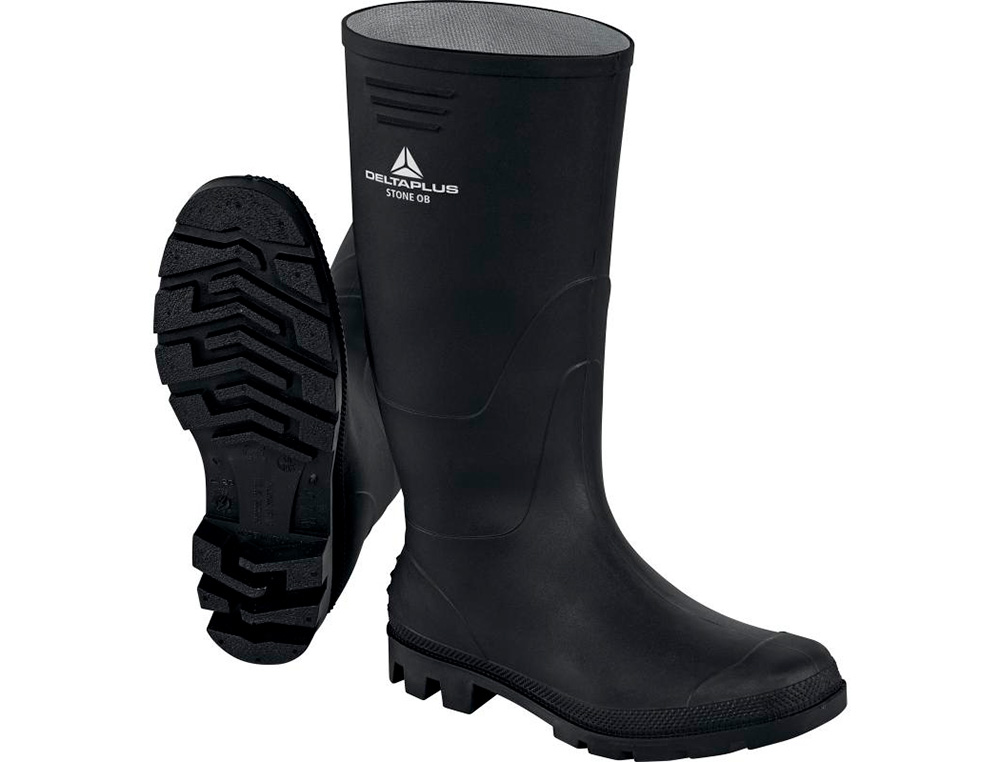 BOTAS DELTAPLUS DE SEGURANCA STONE PVC PRETO SOLA DE PITOES TAMANHO 39
