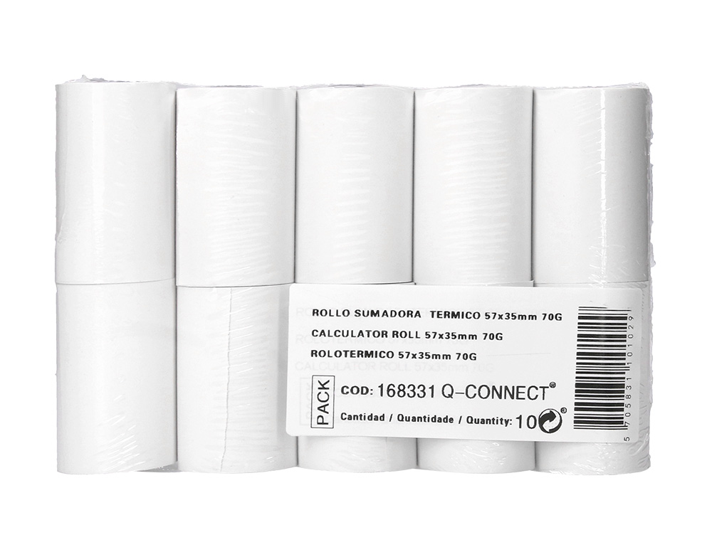 ROLO TERMICO PARA IMPRESSORA GREENING 57 MM LARGURA X 35 MM DIAMETRO PARA TPV SEM BISFENOL EM PAPEL DE 70 GR