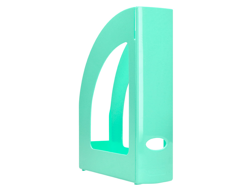 PORTA REVISTAS PLASTICO Q-CONNECT COR MENTA