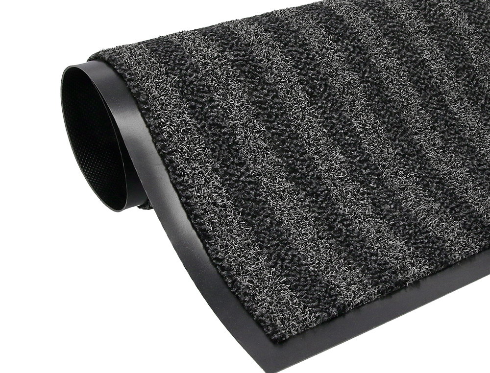 TAPETE DE CHAO Q-CONNECT PREMIUM PARA INTERIORES ANTIDESLIZANTE FIBRA POLIPROPILENO E FELTRO CINZA 90X60 CM