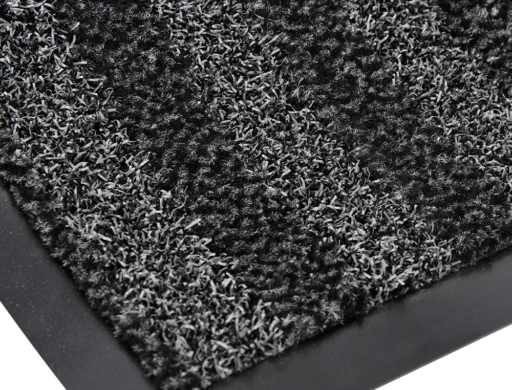 TAPETE DE CHAO Q-CONNECT PREMIUM PARA INTERIORES ANTIDESLIZANTE FIBRA POLIPROPILENO E FELTRO CINZA 90X60 CM