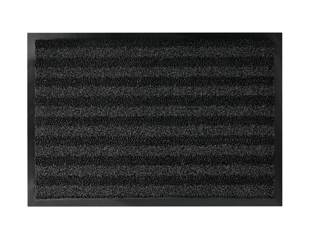 TAPETE DE CHAO Q-CONNECT PREMIUM PARA INTERIORES ANTIDESLIZANTE FIBRA POLIPROPILENO E FELTRO CINZA 90X60 CM