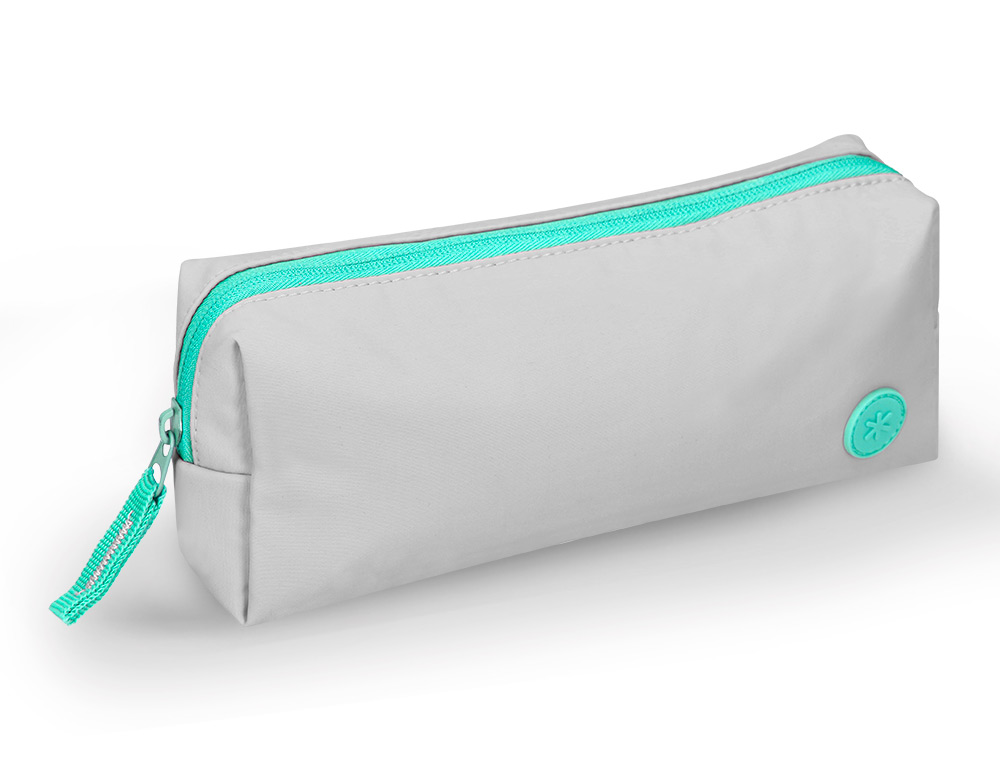 ESTOJO ESCOLAR ANTARTIK 1 COMPARTIMENTO COMPLEMENTO DA MOCHILA TEENS COR CINZA 80X55X210 MM