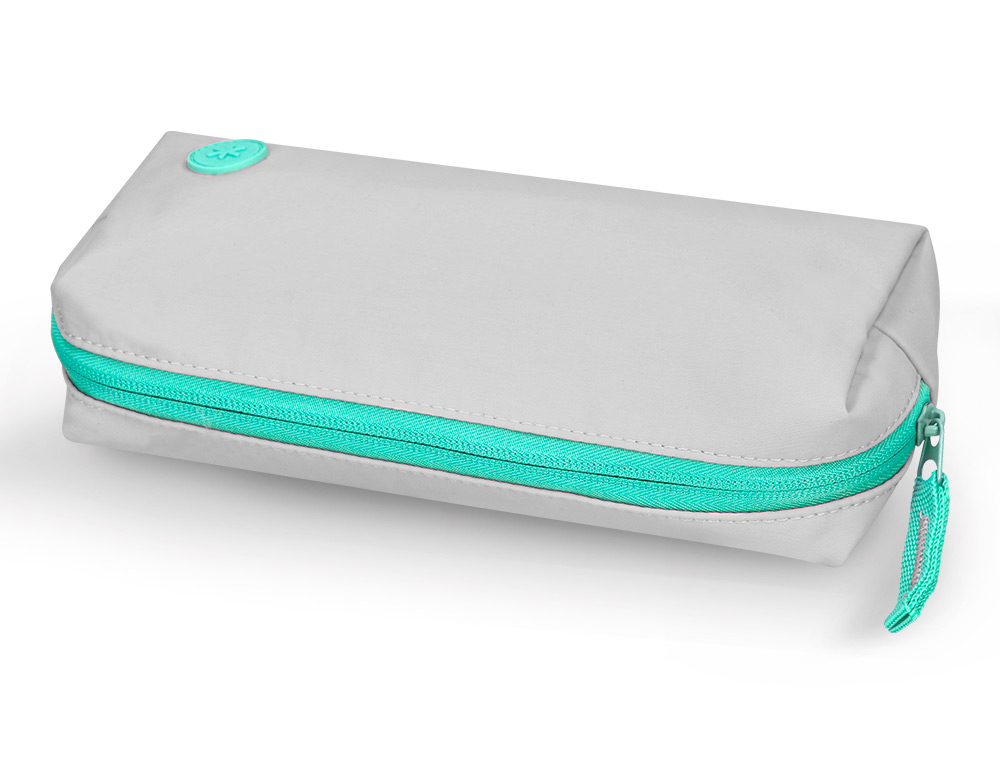 ESTOJO ESCOLAR ANTARTIK 1 COMPARTIMENTO COMPLEMENTO DA MOCHILA TEENS COR CINZA 80X55X210 MM