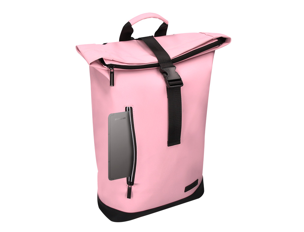 MOCHILA ANTARTIK WATERPROOF ENROLAVEL DESIGN CASUAL COR ROSA 480X130X280 MM