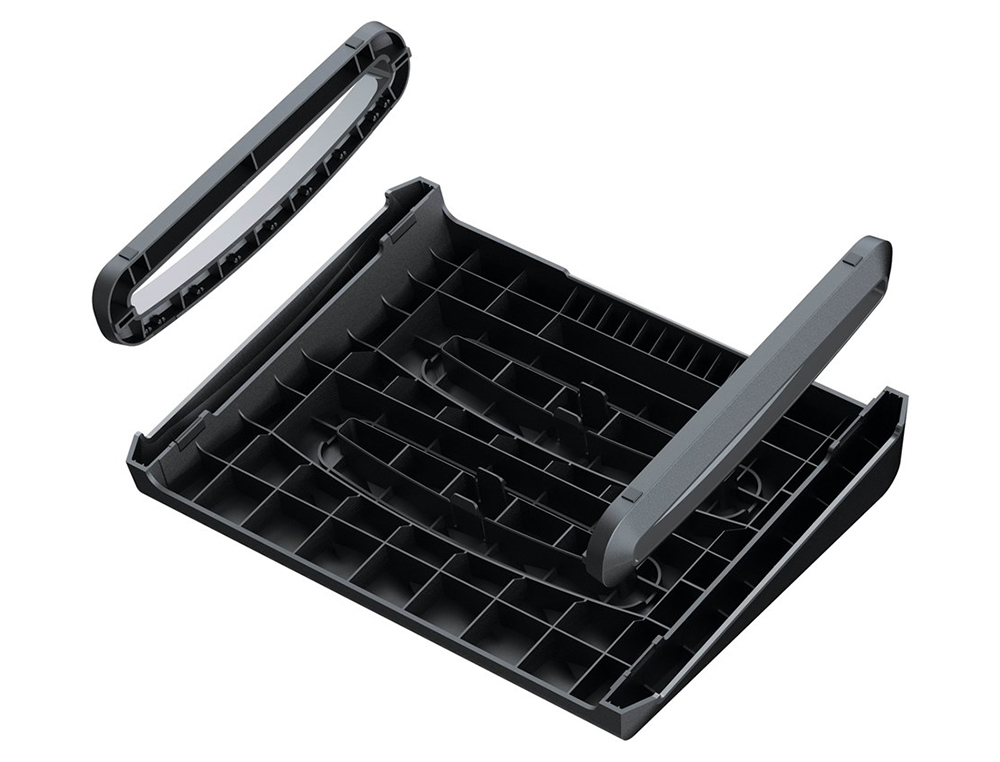 APOIO DE PES FELLOWES BREYTA 3 AJUSTES DE ALTURA 100% RECICLAVEL 490X360X98 MM COR PRETO