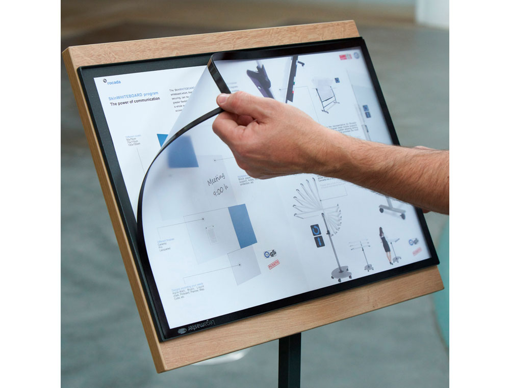EXPOSITOR ROCADA DE CHAO SERIE NATURAL MAGNETICO ROTATIVO 360º ALTURA AJUSTAVEL DIN A3