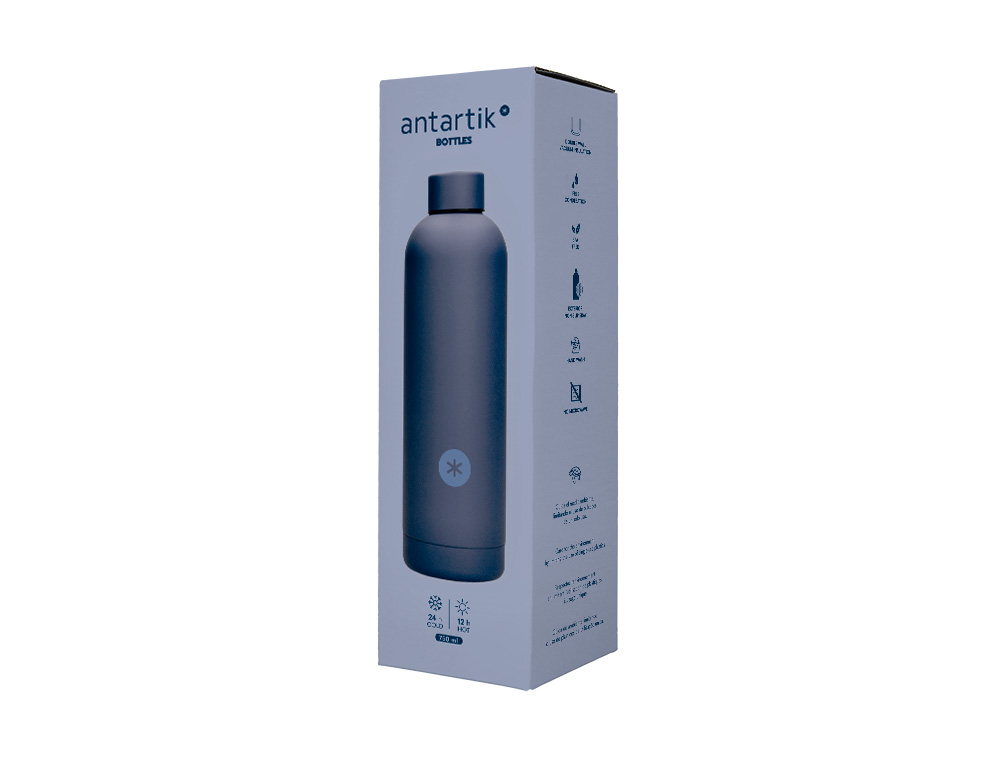 GARRAFA ANTARTIK ISOTERMICA ACO INOXIDAVEL LIVRE DE BPA COR AZUL 750 ML