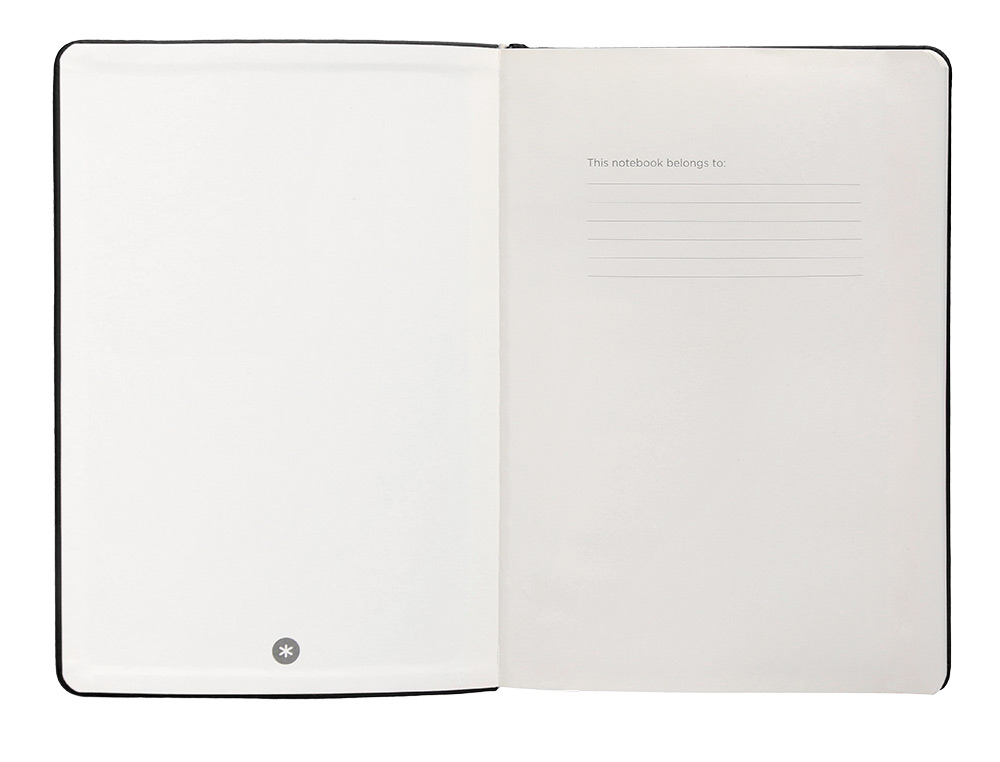 CADERNO COM ELASTICO ANTARTIK NOTES CAPA DURA A5 QUADRICULADO PRETO 100 FOLHAS 80 GR FSC
