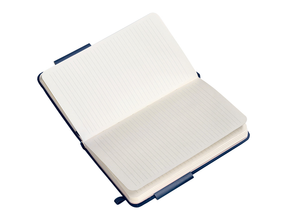 CADERNO COM ELASTICO ANTARTIK NOTES CAPA DURA A6 PAUTADO AZUL MARINHO 100 FOLHAS 80 GR FSC
