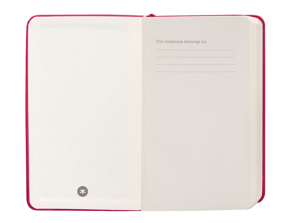 CADERNO COM ELASTICO ANTARTIK NOTES CAPA DURA A6 PAUTADO FUCSIA 100 FOLHAS 80 GR FSC