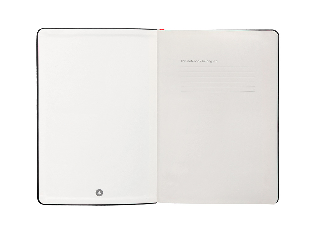 CADERNO COM ELASTICO ANTARTIK NOTES CAPA DURA A4 LISO PRETO E VERMELHO 100 FOLHAS 80 GR FSC