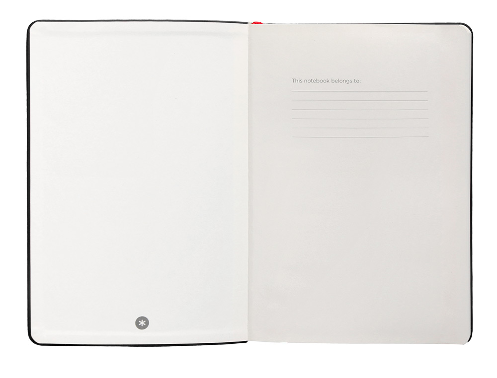 CADERNO COM ELASTICO ANTARTIK NOTES CAPA DURA A5 QUADRICULADO PRETO E VERMELHO 100 FOLHAS 80 GR FSC