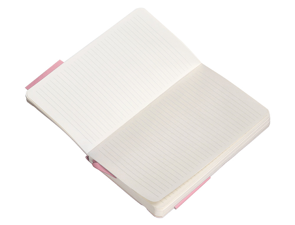 CADERNO COM ELASTICO ANTARTIK NOTES CAPA MOLE A6 PAUTADO ROSA PASTEL 100 FOLHAS 80 GR FSC