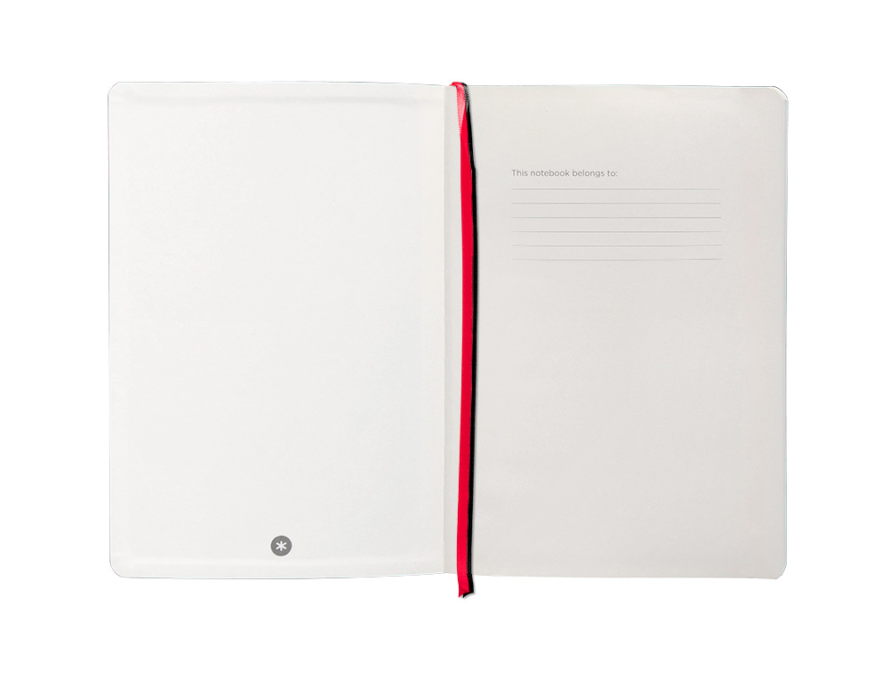 CADERNO COM ELASTICO ANTARTIK NOTES CAPA MOLE A5 LISO PRETO E VERMELHO 80 FOLHAS 80 GR FSC