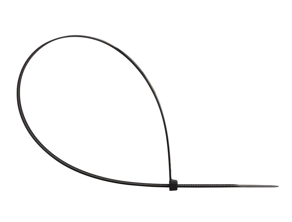 ABRACADEIRA Q-CONNECT COR PRETO 400X4,8 MM BOLSA DE 100 UNIDADES